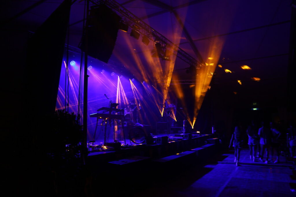 Die Nachtschichtler-Bühne vor dem Gig